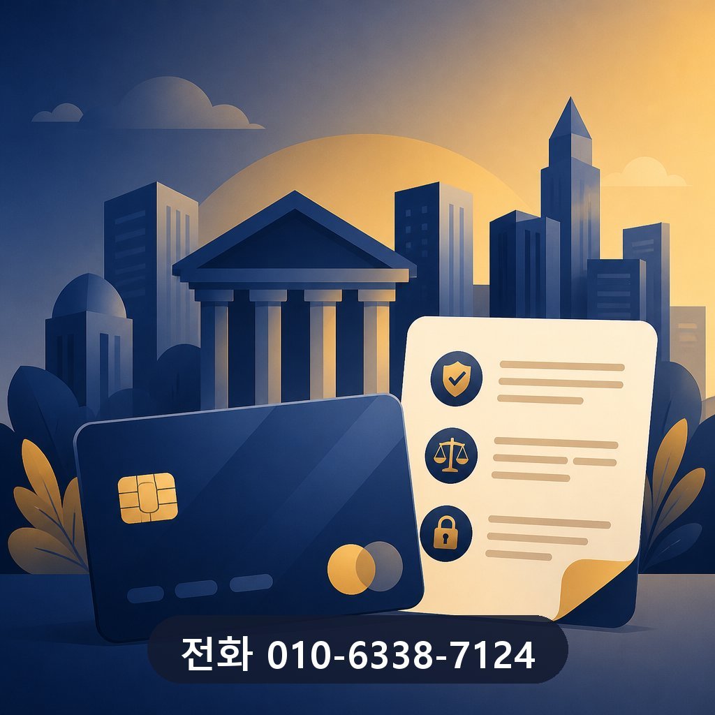 신한카드 카드깡 카드사 약관 확인 이미지 · 문의 010-6338-7124